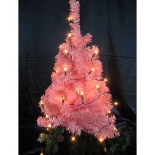 Tannenbaum rosa Weihnachtsbaum 90cm + Lichterkette 50er  