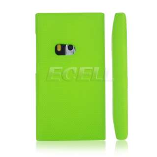 GREEN TEXTURED MESH HARD PLASTIC SNAP ON BACK CASE COVER FOR NOKIA N9 