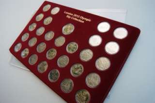 LONDON 2012 OLYMPIC 50P COINS COLLECTION TRAY  