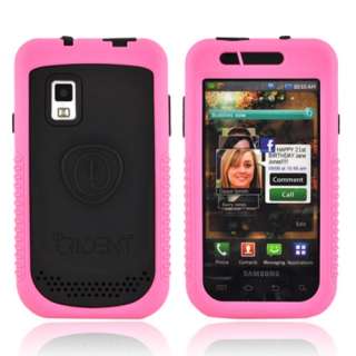 Pink Black Trident Cyclops II Hard Silicone Case w SP For Samsung 