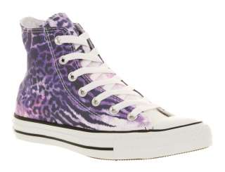 Converse All Star Hi Purple/Animal Smu Trainers Shoes  