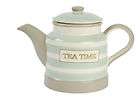 Woodware Cream & Country Range Mint Stripe Teapot 1