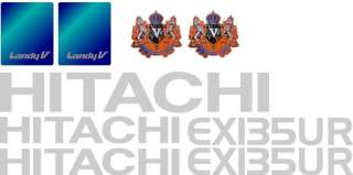 Hitachi EX135UR Excavator Decal Set  