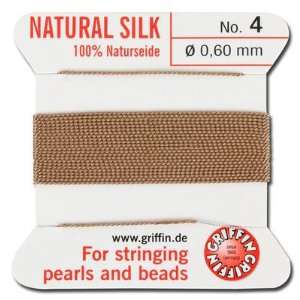  Griffin Bead Cord 100% Silk   No. 4 (0.60mm) Beige Arts 