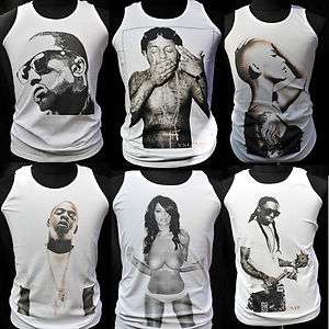 Lil Wayne Rihanna Jay z Kanye Amber rose Model Vest Tank top or T 