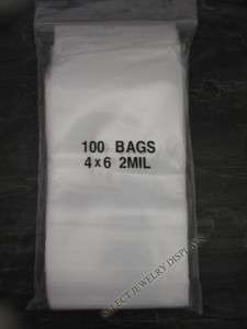 1000 4x6 Plastic 2 Mil Poly Zipper Bag Zip Lock 4 x 6  