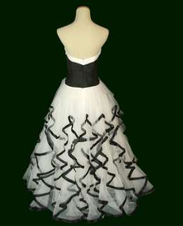 JOVANI $640 White / Black Pageant Prom Dress (Size 2, 8, 10, 12 