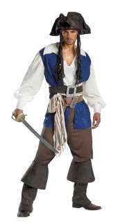 Deluxe Adult Captain Jack Sparrow Costume   Pirates of the Caribbean 