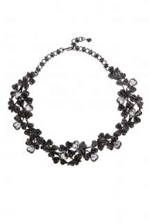 Kenneth Jay Lane  Metal Black Diamond Crystal Heart Necklace by 