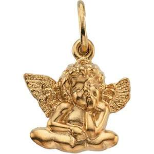 Genuine IceCarats Designer Jewelry Gift 14K Yellow Gold Sitting Angel 