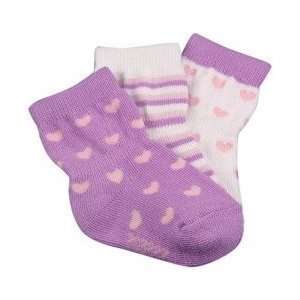 Robeez Organic Baby Infant Girls Light Purple Hearts and 