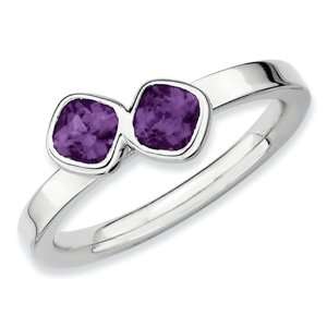   Db Cushion Cut Amethyst Stackable Ring Size 5 Finejewelers Jewelry