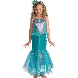   Disney Princess Ariel Dress Up Costume Size 4 6X and Hair Bow Toys