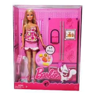 Barbie Year 2008 Pink Series 12 Inch Doll Playset   Barbie with 