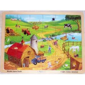  FARM (24 pcs) WOODEN JIGSAW PUZZLE #316 by Melissa & Doug 