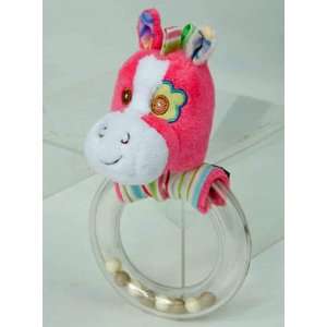 Pink Horse Ring Rattle  Toys & Games  