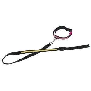  Adjustable LED Pet/Dog Collar(Small, Pink) and 4ft Yellow 