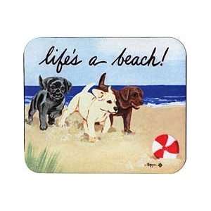  Labrador Retriever Puppies Beach Mousepad