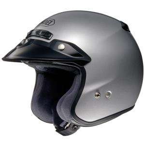    Shoei RJ Platinum R Open Face Helmet   3X Large/Silver Automotive