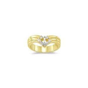    0.12 Cts Diamond Ring Setting in 14K Yellow Gold 6.5 Jewelry