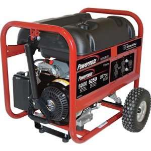 Coleman Powermate Portable Generator 5000 6250 Surge Watts Subaru 10 HP ...