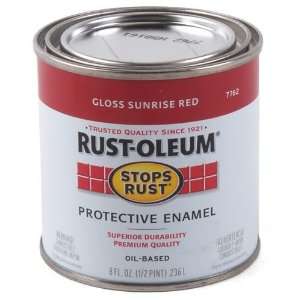  Rust Oleum Protective Enamel, 1/2 Pt Red
