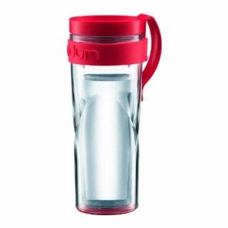SL92-T RE Chantal 15 Ounce Vacuum Insulated Travel Mug - Red Band