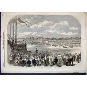   1864 Race Grand Prix Paris Longchamps Horses Old Print