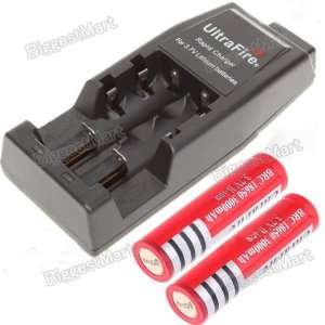   18650 3000mAh Protected Li ion Battery Plus 18650 Battery Charger