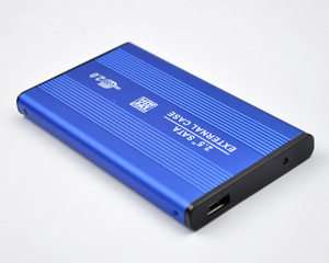   Hard Drive Disk HDD External Case Enclosure Box USB 2.0 Laptop Blue Bo