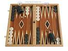 mahogany backgammon board set with double inlays new expedited 