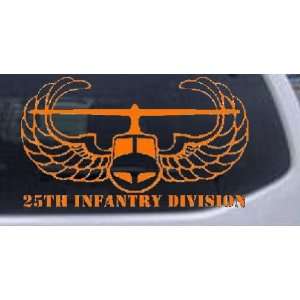 Orange 16in X 27.6in    25th Infantry Division Car Window Wall Laptop 