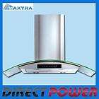 36 Kitchen Wall Mount Mounted Glass Stainless Steel Range Hood