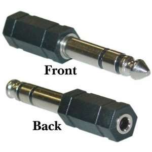  to stereo adapter, 1/4 inch Stereo Male / 3.5mm Stereo Female. Audio 