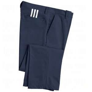  adidas Mens ClimaLite 3 Stripes Flat Front Pants Navy 34 