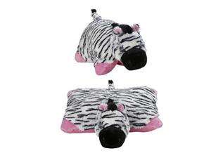    My Plush Pillow Pet Large 18 Square Pink Zippity Zebra 