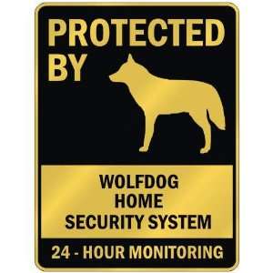  PROTECTED BY  WOLFDOG HOME SECURITY SYSTEM  PARKING SIGN 