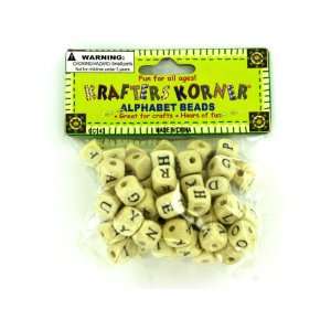  Small wooden alphabet beads   Pack of 24 Toys & Games