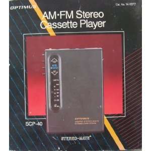    Optimus SCP 40 AM FM Radio Stereo Cassette Player Electronics