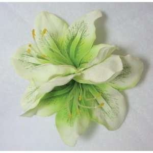    NEW Lime Green Double Amaryllis Flower Hair Clip, Limited. Beauty