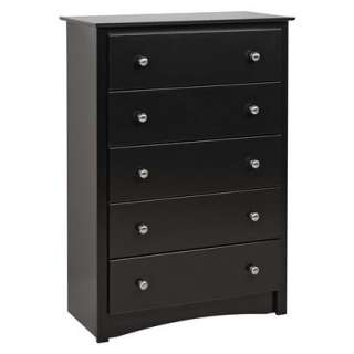 Prepac 5 Drawer Chest   Black.Opens in a new window