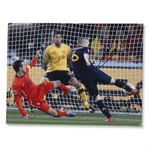  Icons Andres Iniesta Signed Scoring World Cup Winning Goal 