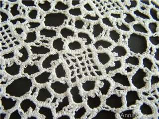 Antique Linen Tablecloth Deep Crochet Lace Corners  