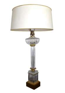 Vintage MARBRO CRYSTAL LAMP Tall & Stately HOLLYWOOD REGENCY CLASSIC 