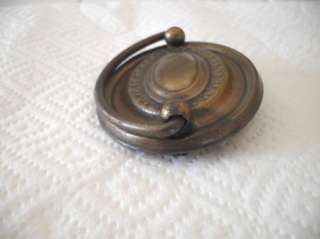 Vintage Oval Dresser Drawer Bale Pulls Antique English Brass 