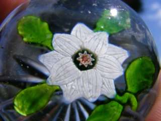 Antique 1850s Baccarat flower French glass paperweight  