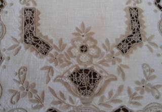 Vintage Linen Placemats Napkins Italian Embroidery NeedleLace Cutwork 