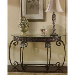  Tullio Sofa Table by Ashley   Antique brass color finish 