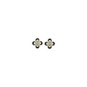  ZALES Black Hills Gold Antique Finished Flower Earrings in Sterling 