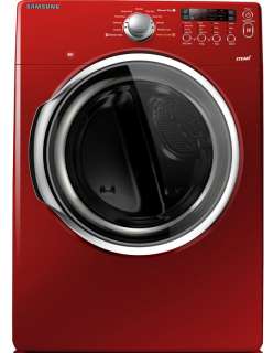 NEW Samsung Red Steam Front Load Washer & Steam Gas Dryer WF331ANR 